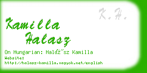 kamilla halasz business card